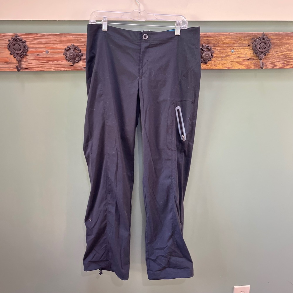 Columbia Omni-Shield Black Hiking Pants Womens Size 10 Regular Cinch Hem